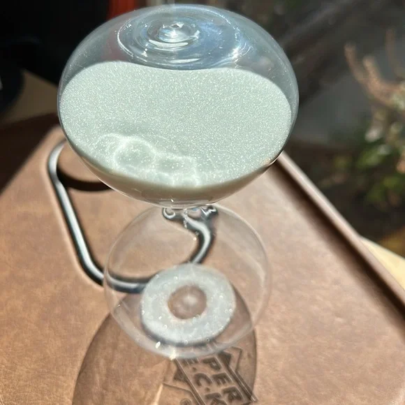 Nice glass 30min hourglass timer white - Picture 2 of 5